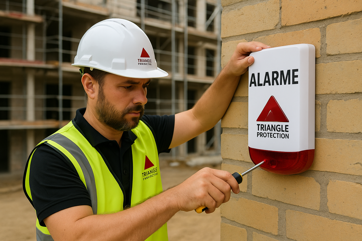 alarme de chantier contre intrusion triangle protection calvados