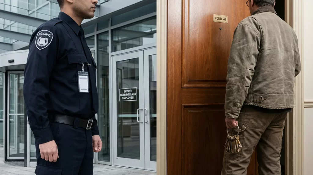 différente agent sécurité agent gadiennage